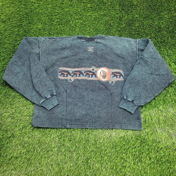 Vintage Native-American Cardigan Womens Large 23x21 Green - Picture 2 of 14